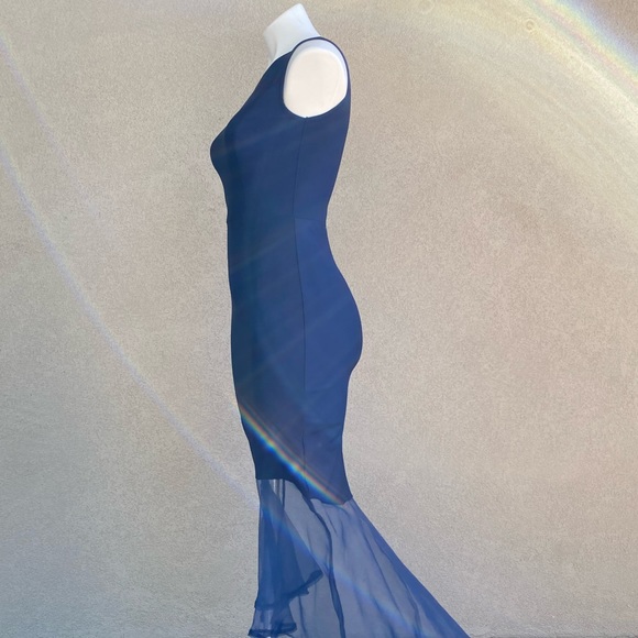 Marine Mermaid Tule Tale Bodycon Cocktail Dress - Picture 5 of 9